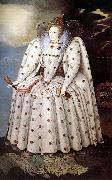GHEERAERTS, Marcus the Younger Portrait of Queen Elisabeth dfg Norge oil painting reproduction